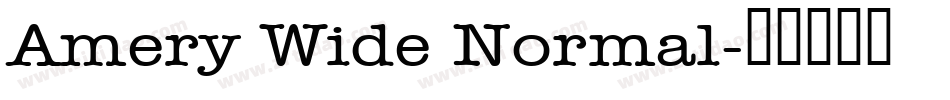 Amery Wide Normal字体转换